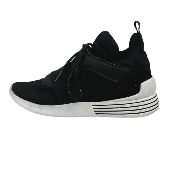 Kendall & Kylie Braydin 3 Black Mid Top Hidden Wedge Platform Sneakers Shoes 8.5 - Picture 1 of 5